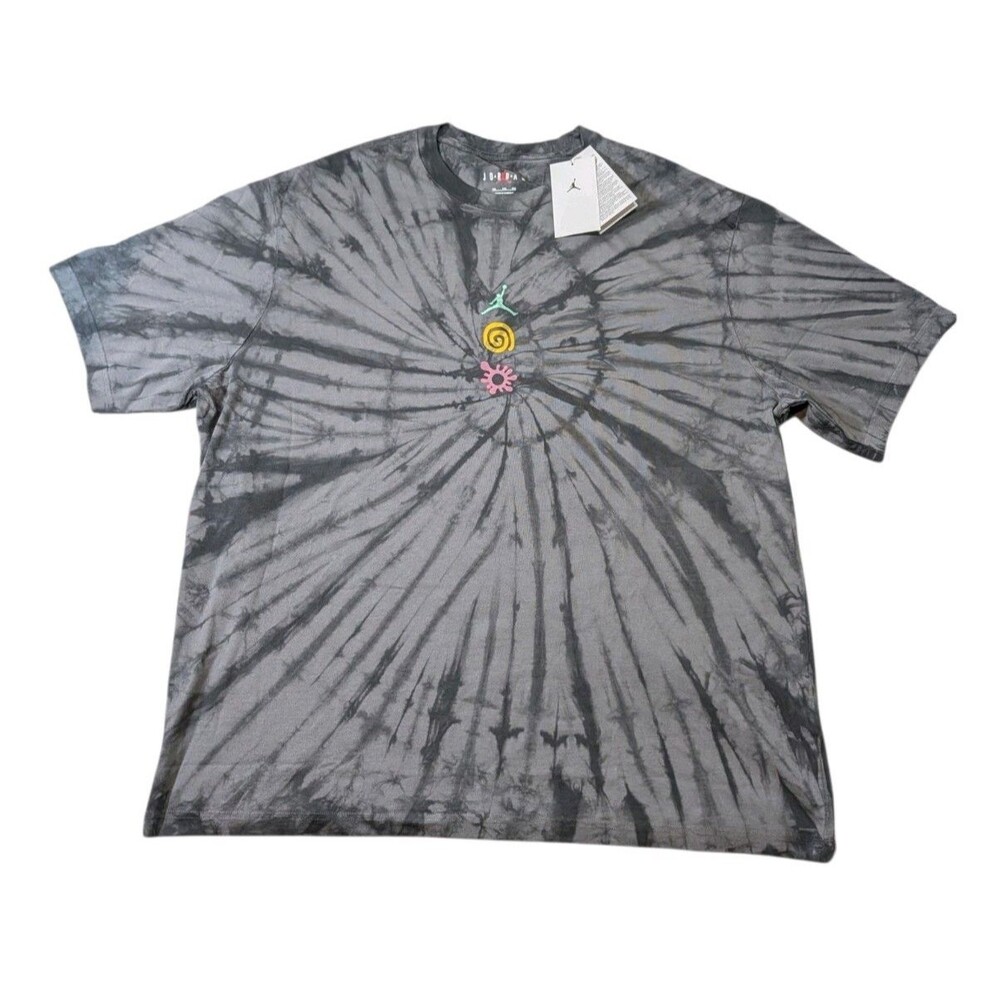 Air Jordan Brooklyn Festival Gray Tie-Dye T Shirt, Men's Size XL Nike Basketball